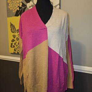 I.N.C. International Concepts Colorblocked Sweater, Created for Macy's Size M